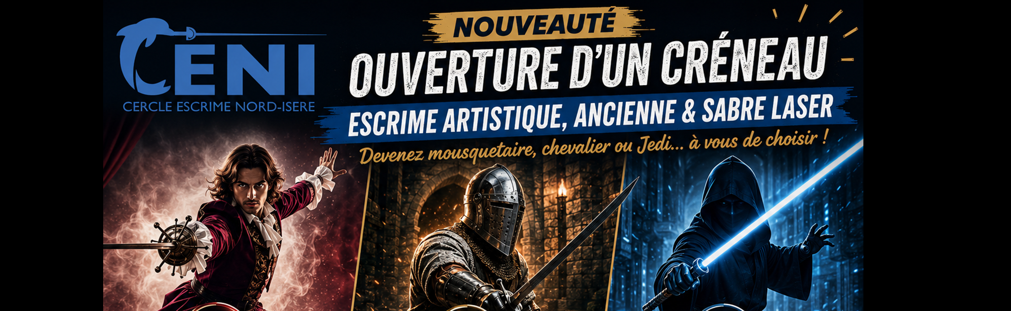 Nouveauté : Escrime Artistique, Escrime Ancienne et Sabre Laser